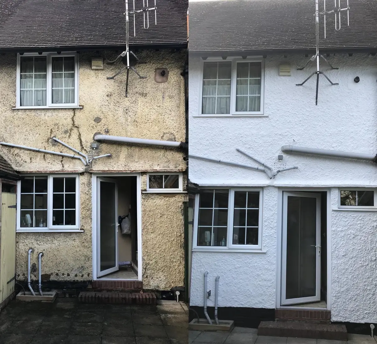 Semi-detached exterior painting in Tralee